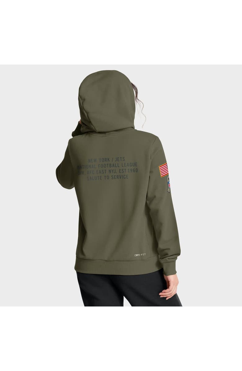 Nike Women's Nike Olive New York Jets 2025 Salute to Service Sideline Standard Issue Dri-FIT Hoodie, Alternate, color, Olive