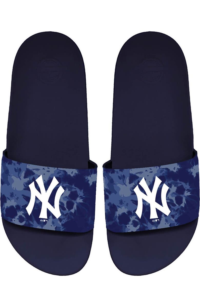 ISLIDE Unisex ISlide New York Yankees Acid Wash Motto Slide Sandals, Alternate, color,