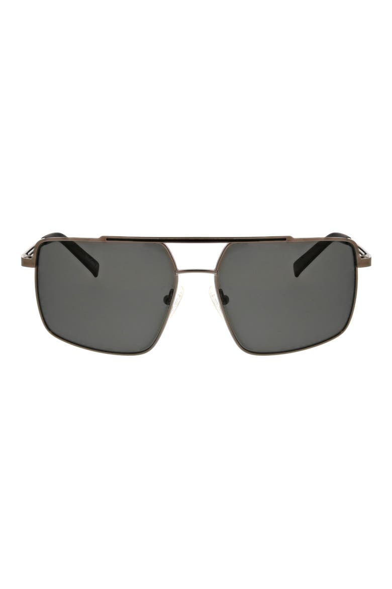 Explorer 58mm Polarized Navigator Sunglasses, Main, color, GUNMETAL