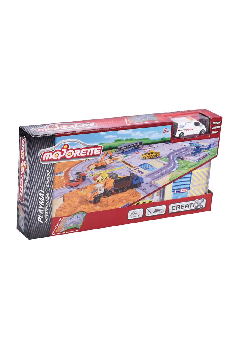 Creatix Construction Playmat Playset With 1 Diecast Car, Alternate, color, Multicolored
