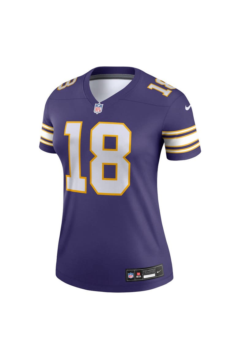 Women's Nike Justin Jefferson  Purple Minnesota Vikings Alternate Legend Player Performance Top, Alternate, color, Purple