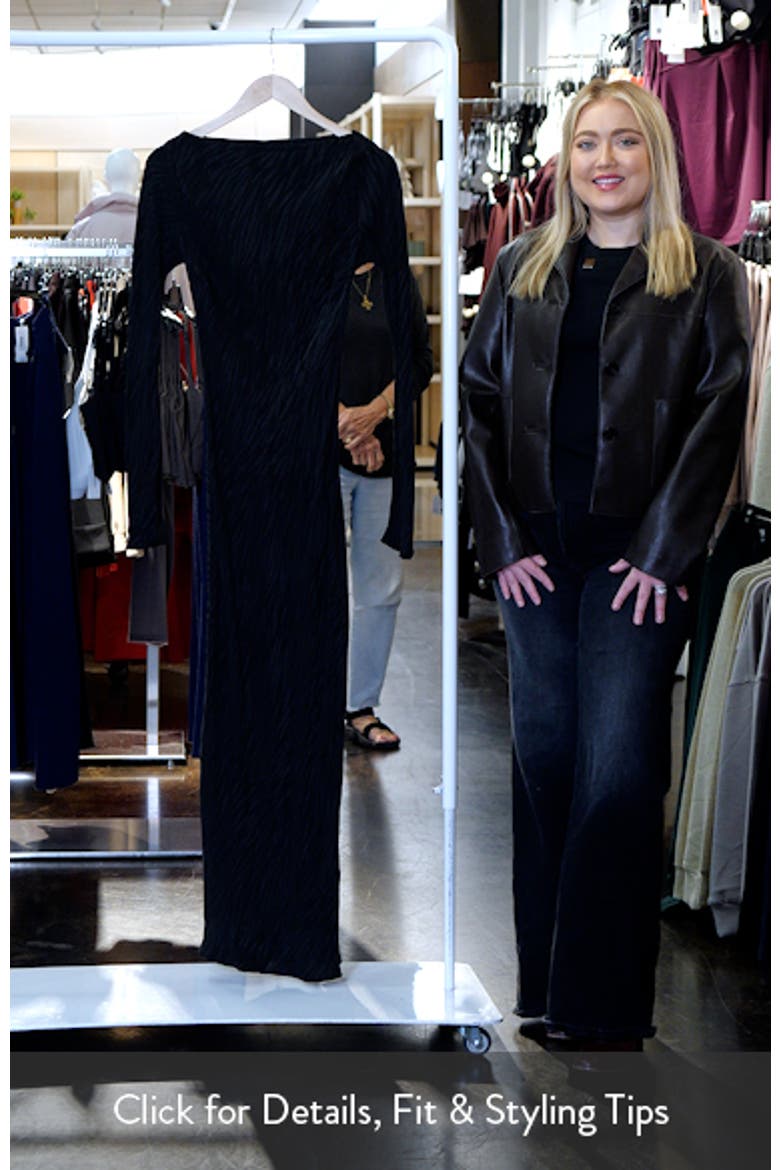 Zebra Stripe Long Sleeve Maxi Dress video