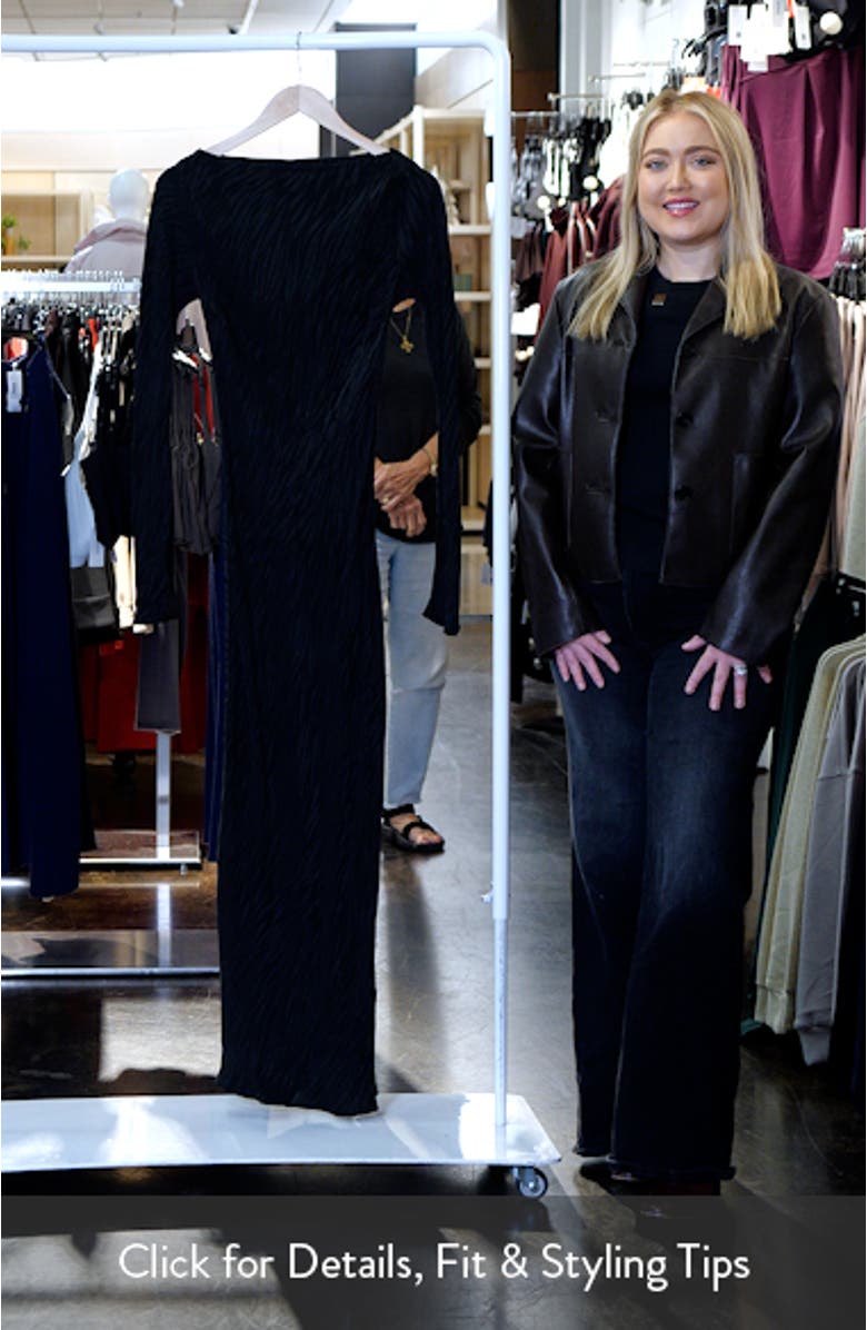 Zebra Stripe Long Sleeve Maxi Dress, sales video thumbnail