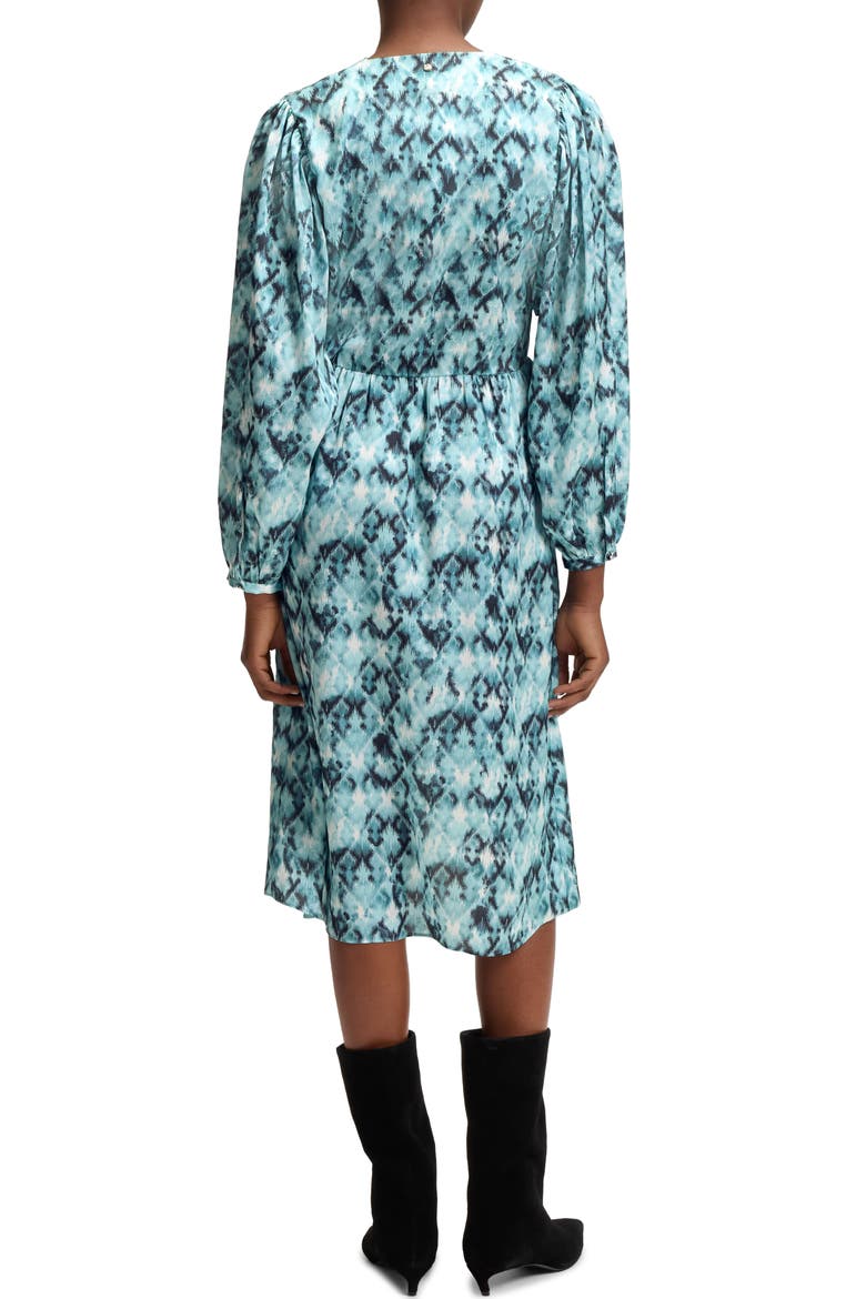 Divanta Long Sleeve Midi Dress, Alternate, color, TEAL MULTI