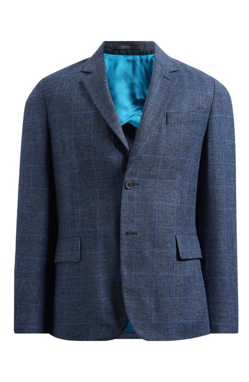 PAUL SMITH PAUL SMITH LONDON TAILORED FIT WINDOWPANE CHECK WOOL & COTTON BLEND SPORT COAT 