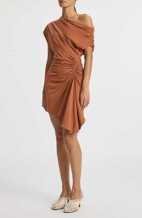 A.L.C. Poppy Ruched One-Shoulder Dress