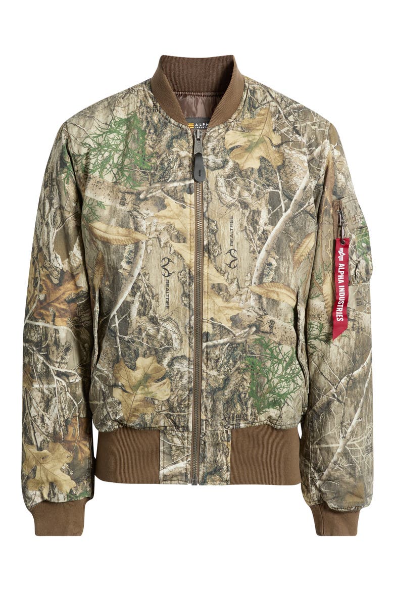 MA-1 Heritage Cotton Bomber Jacket, Alternate, color, REALTREE CAMO