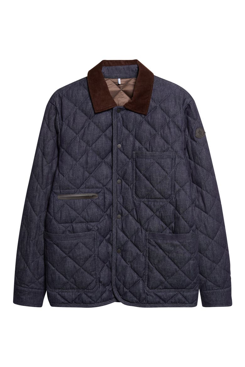 Kryen Quilted Down Jacket, Main, color, BLUE DENIM