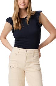 PAIGE Erissa Cap Sleeve Cotton T-Shirt