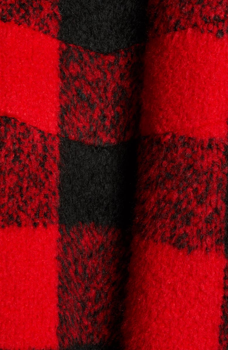 Rebecca Minkoff Brenda Buffalo Check Bomber Jacket, Alternate, color, Red/ Black