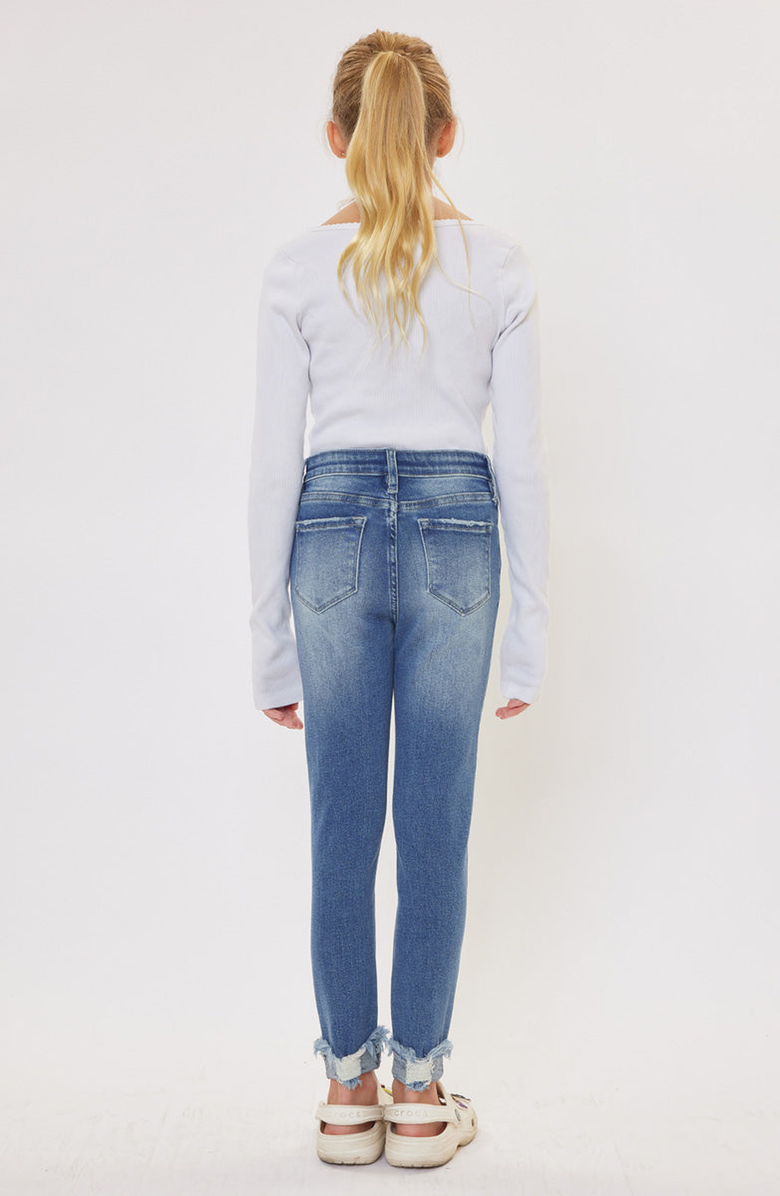 KanCan Cole High Rise Ankle Skinny Jeans, Alternate, color, Medium Wash