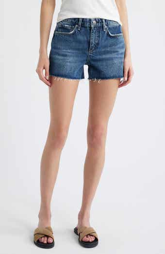 rag & bone Dre Raw Hem Low Rise Boyfriend Denim Shorts