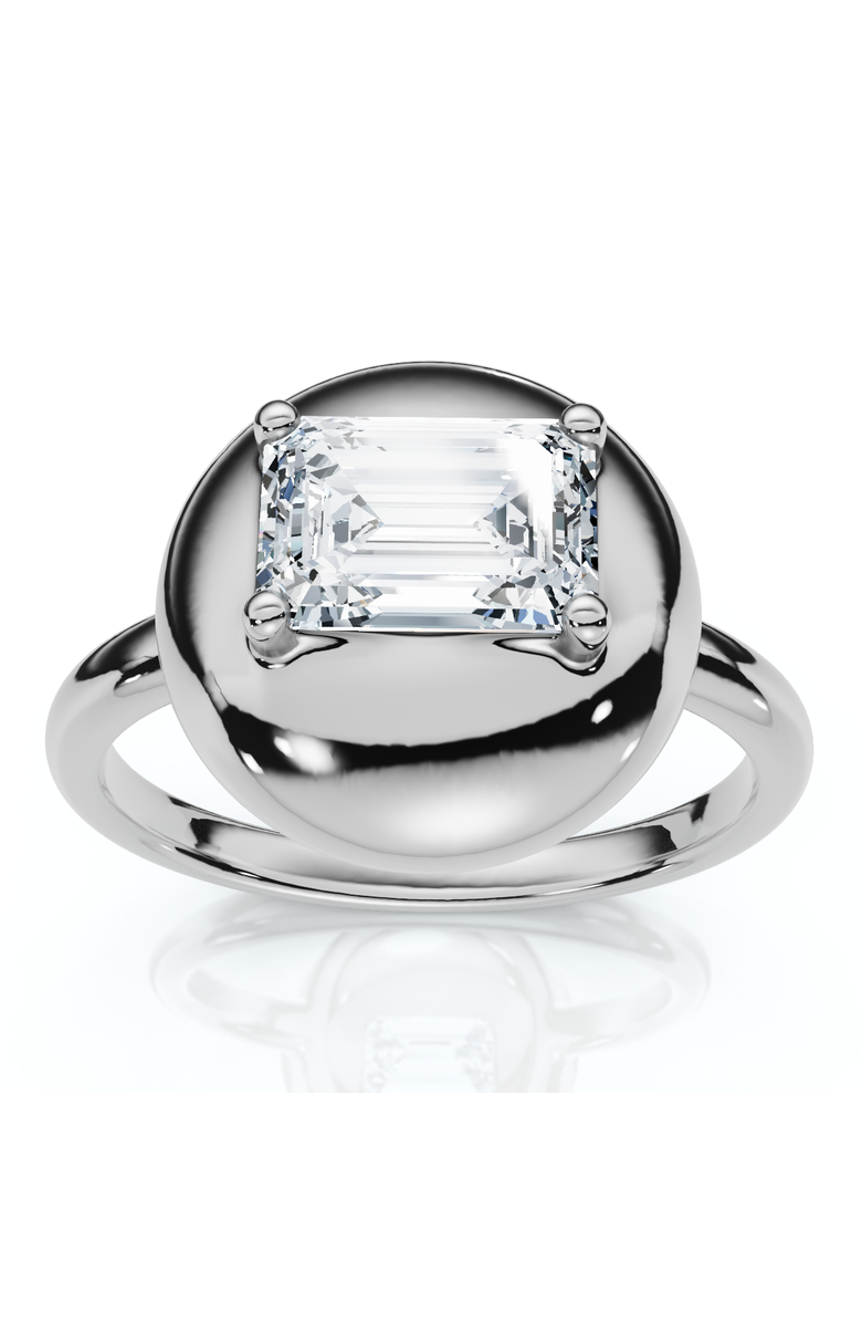 Bliss Diamond 1Ct Emerald Cut Solitaire Candy Button Diamond RingLab Grown, Main, color, 14K White Gold