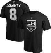 FANATICS Men's Fanatics Branded Drew Doughty Black Los Angeles Kings Authentic Stack Name & Number Team T-Shirt