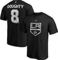 FANATICS Men's Fanatics Branded Drew Doughty Black Los Angeles Kings Authentic Stack Name & Number Team T-Shirt