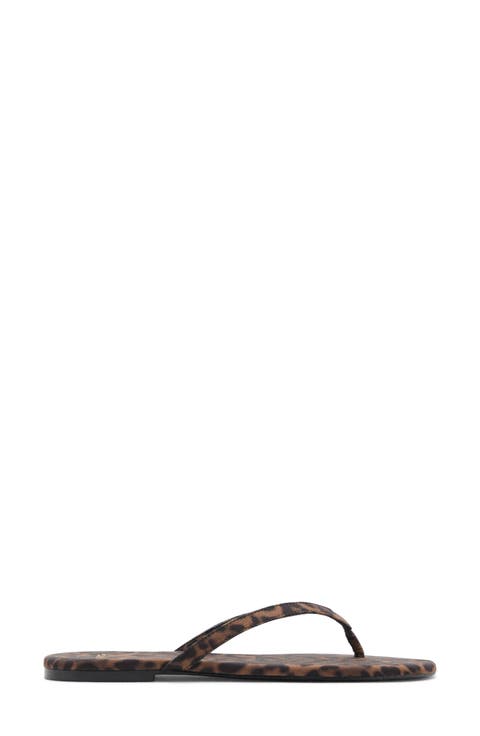 Leopard Print Flip Flop (Women)