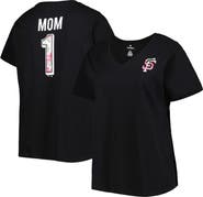 PROFILE Women's Black San Francisco Giants Mother's Day Plus Size Best Mom Ever V-Neck T-Shirt