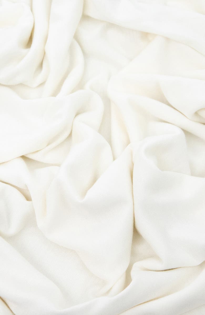 little unicorn Stretch Knit Hat & Swaddle Set, Alternate, color, White