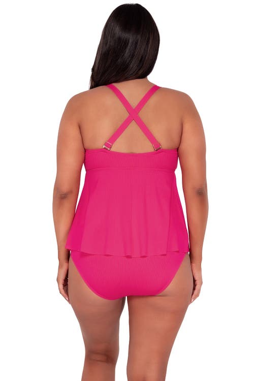 Sunsets Escape Marin Tankini In Begonia Sandbar Rib
