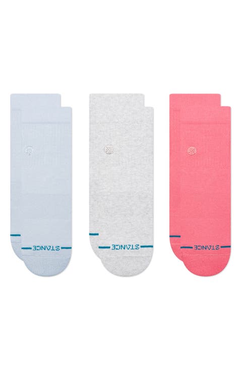 Icon Assorted 3-Pack Quarter Socks