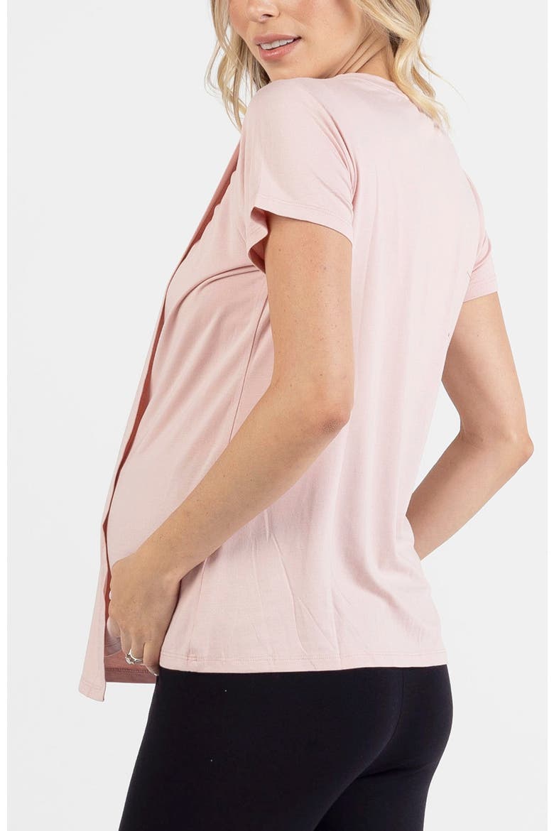 Monique Maternity Nursing Petal Top, Alternate, color, Blush Pink