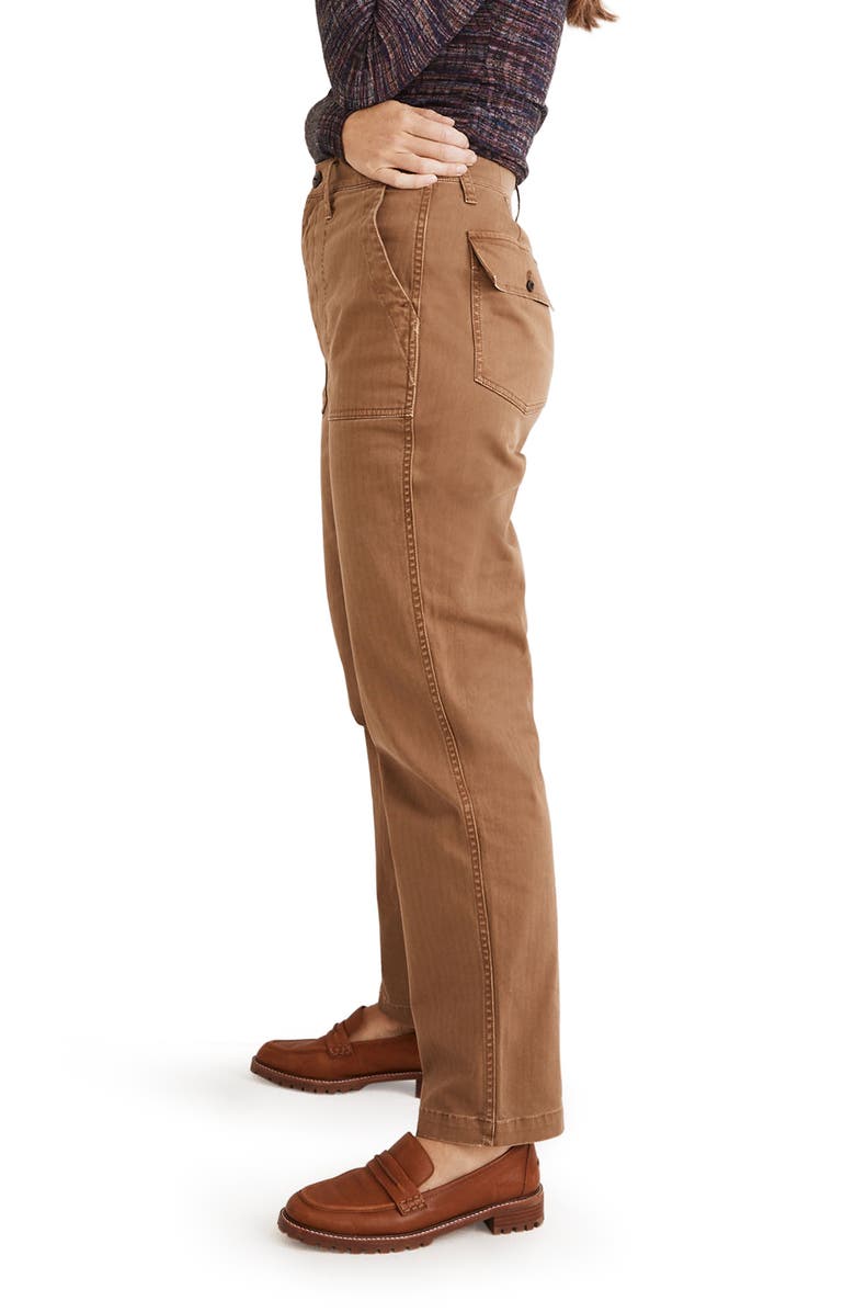 Madewell The Curvy Perfect Straight Workwear Pants, Alternate, color, 