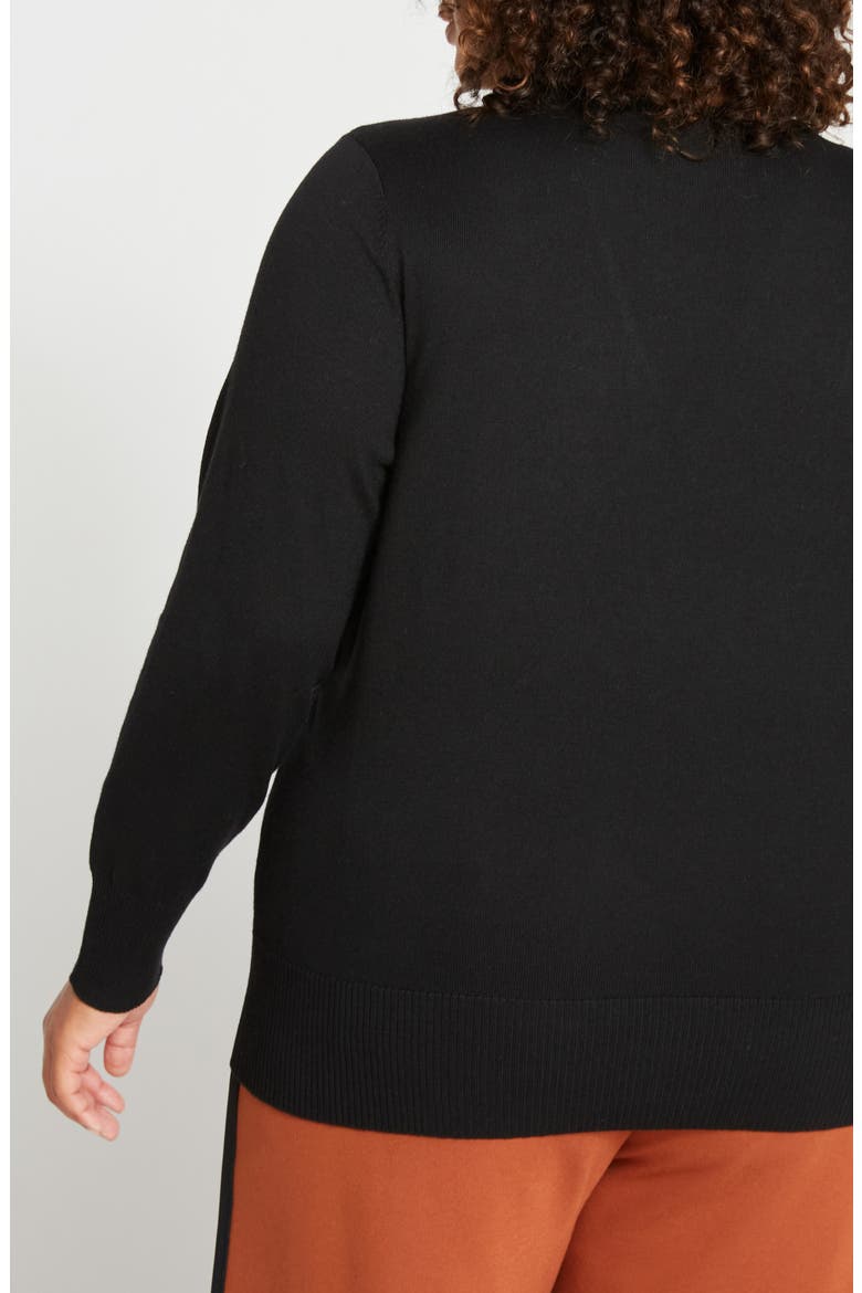 Statement Wrap Sweater, Alternate, color, BLACK