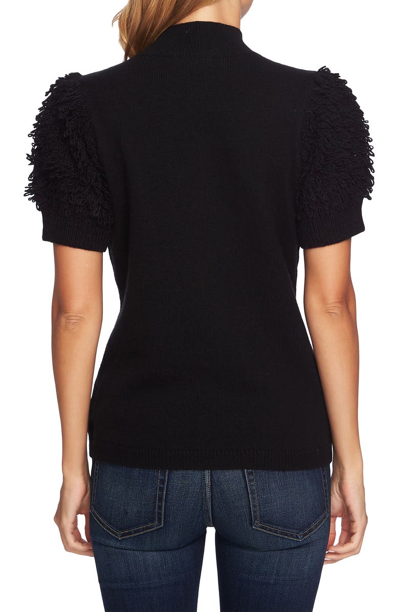 CeCe Poodle Sleeve Mock Neck Sweater, Alternate, color,