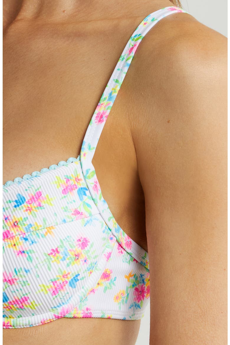 Ditzy Ribbed Underwire Bikini Top, Alternate, color, FOREVER FAIRYTALE