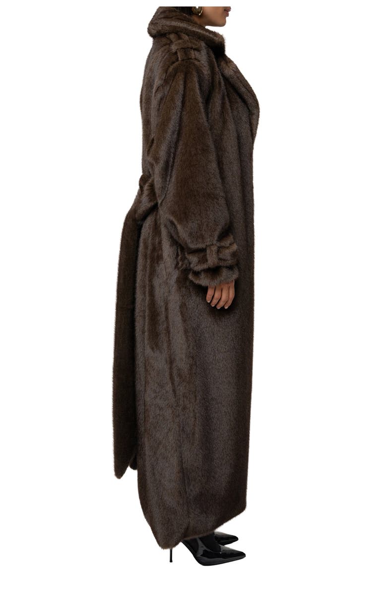 JLUXLABEL Uptown Faux Fur Coat, Alternate, color, Brown