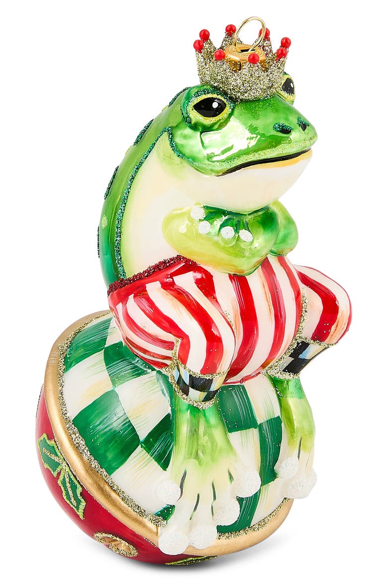 Check it Out Mr. Jingles Glass Ornament, Alternate, color, GREEN