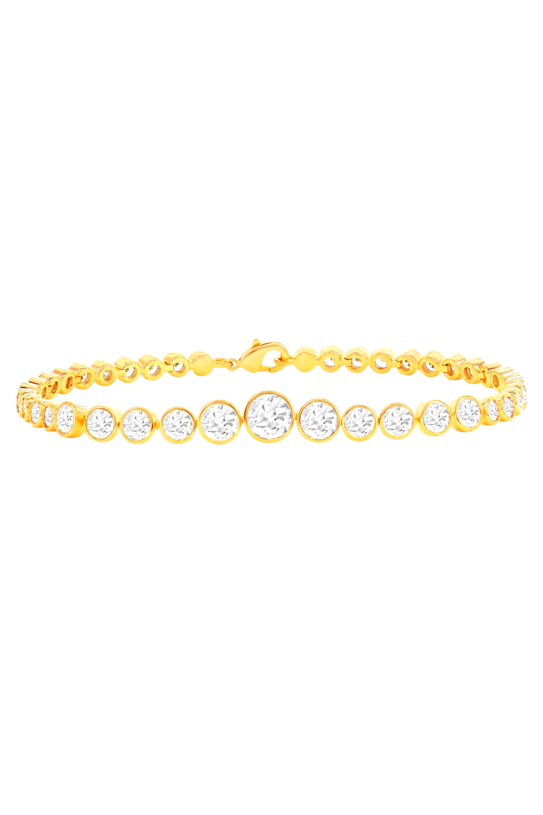 Graduated Tennis Bracelet, Main, color, Gold