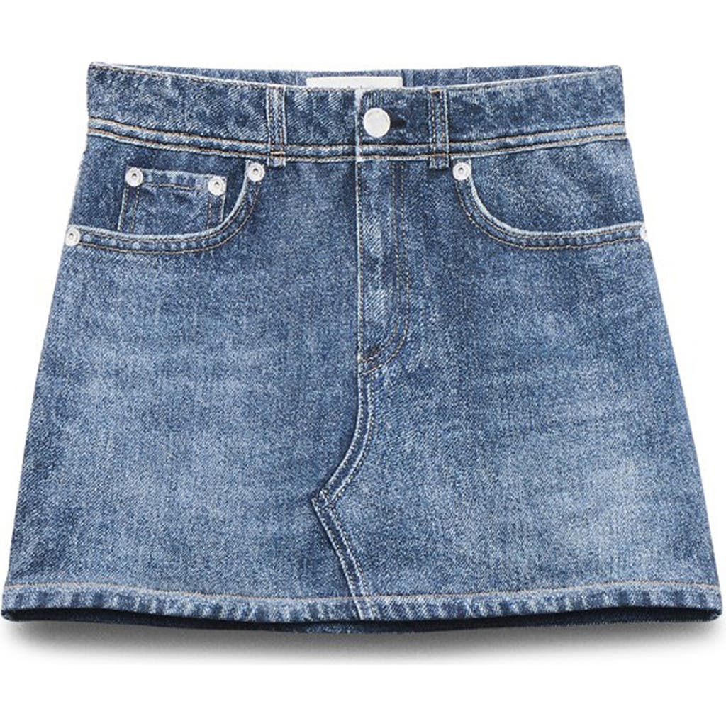 Rag & Bone Kids' Mini Miramar Trompe L'oeil Terry Cloth Skirt In Blue
