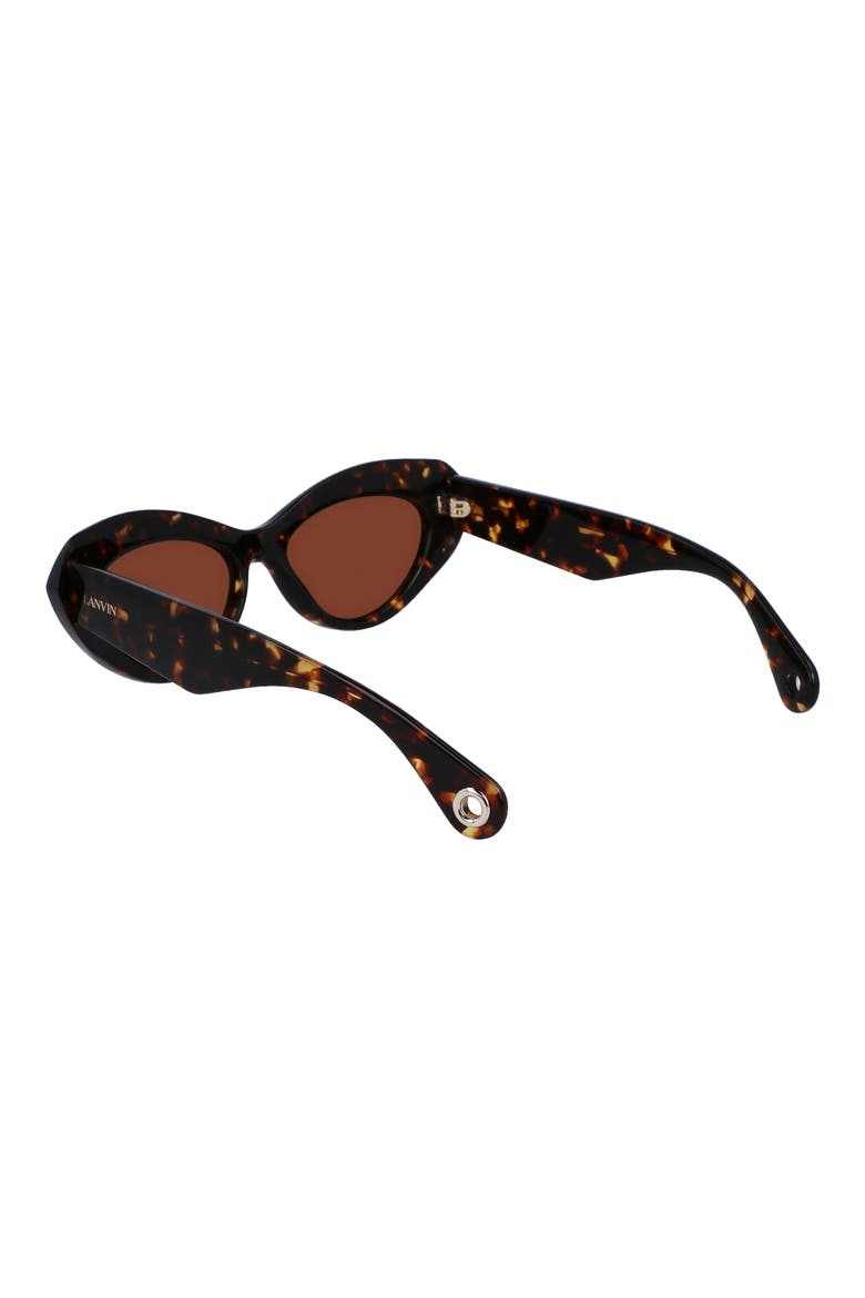 53mm Cat Eye Sunglasses, Alternate, color, DARK HAVANA