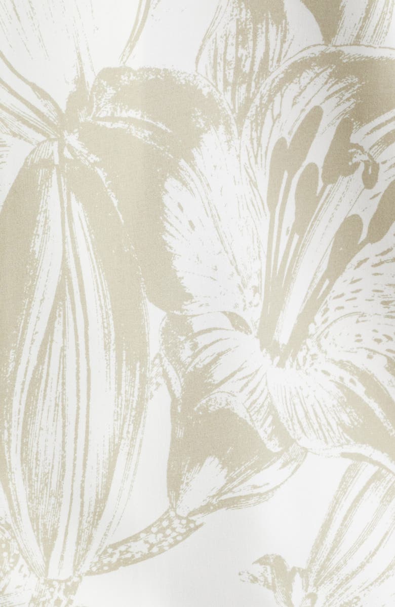 SANTO STUDIO Flower Graphic Button-Up Shirt, Alternate, color, White