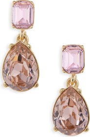 Oscar de la Renta Crystal Drop Earrings