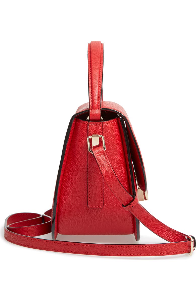 Valextra Iside Leather Top Handle Bag, Alternate, color,