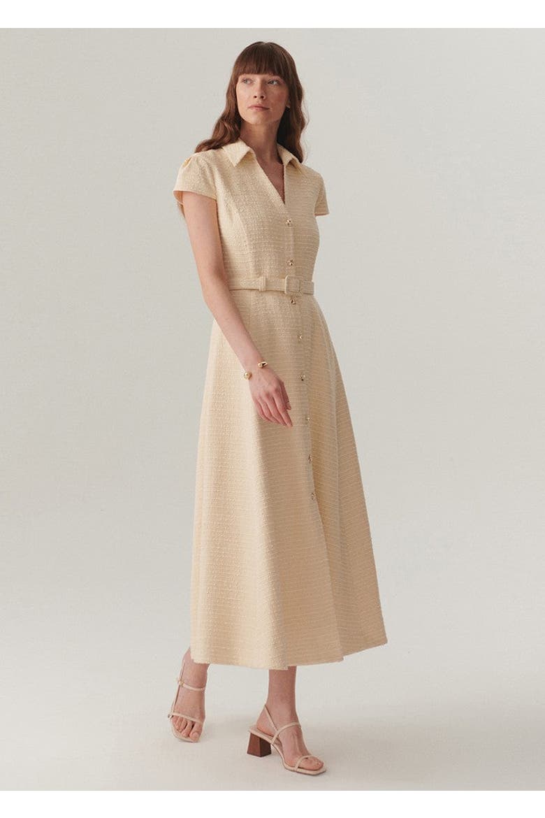 Savannah Midi Shirt Dress, Alternate, color, Ecru