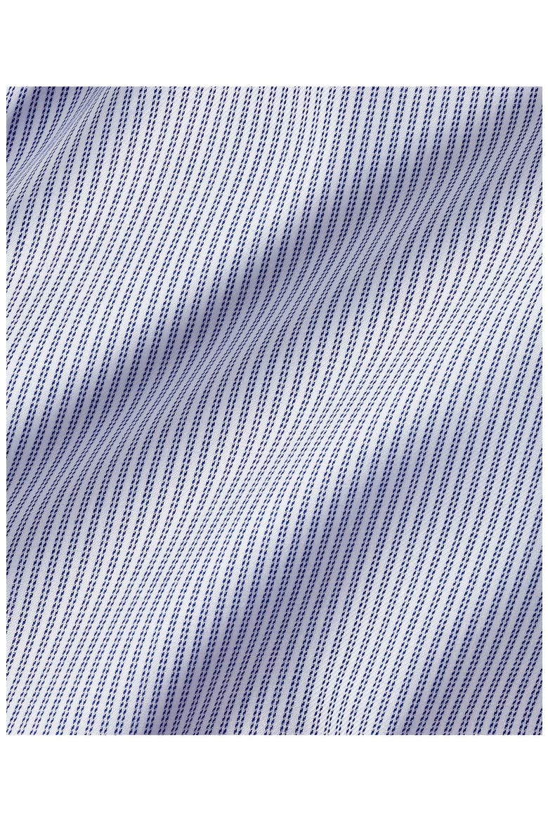 Trim Fit Stripe Stretch Cotton Twill Dress Shirt, Alternate, color, NAVY/ WHITE