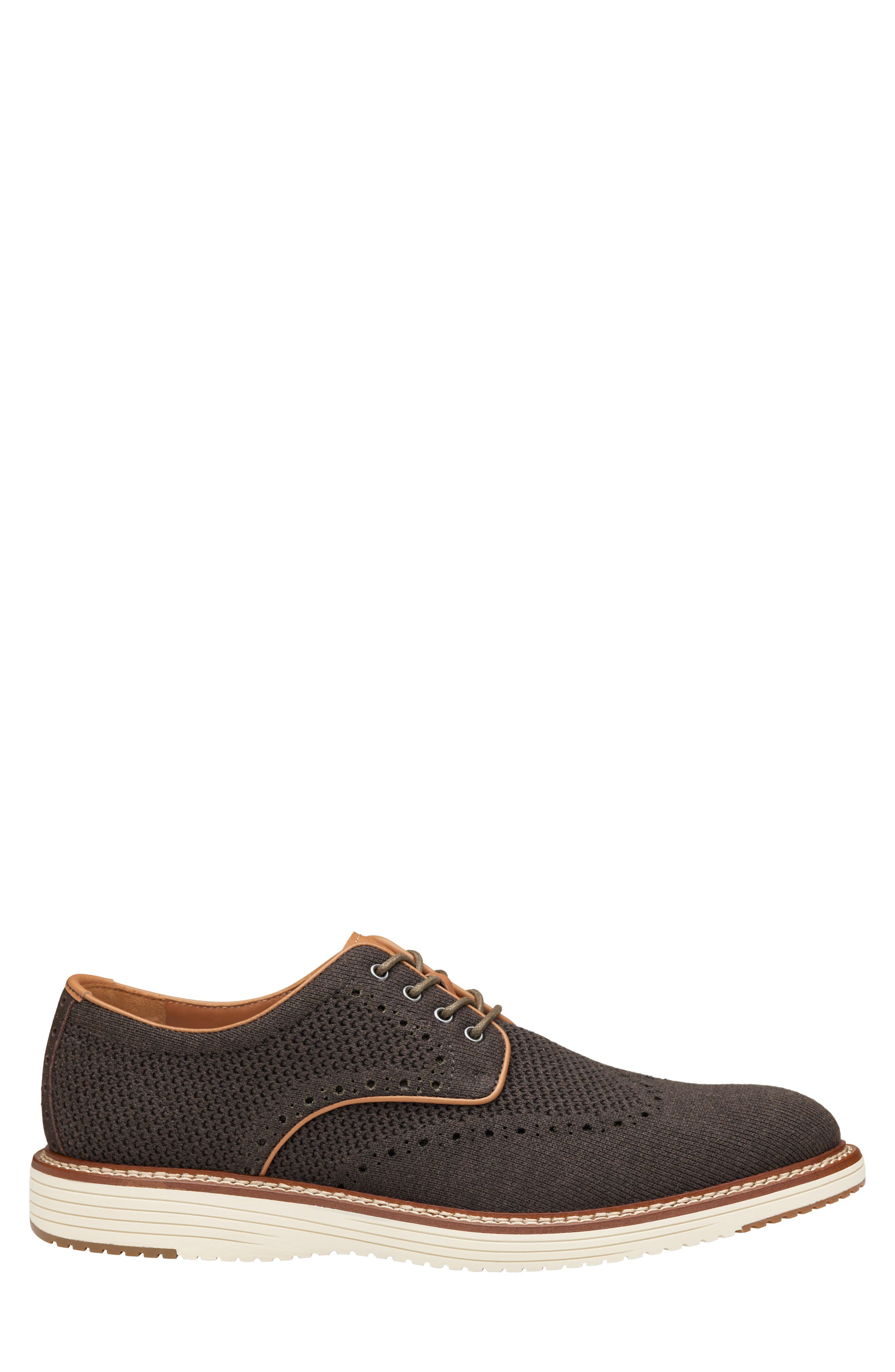 Johnston & Murphy Upton Knit Wingtip Derby, Alternate, color, Brown Heathered Knit