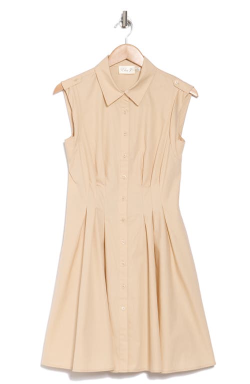 ELIZA J ELIZA J CAP SLEEVE FIT & FLARE SHIRTDRESS 