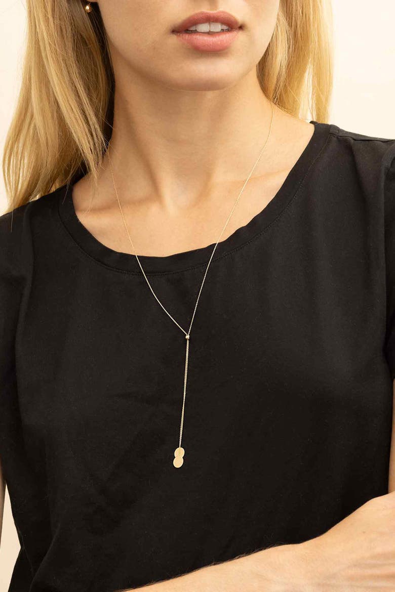14K Gold Manhattan Lariat Necklace, Alternate, color, Yellow Gold