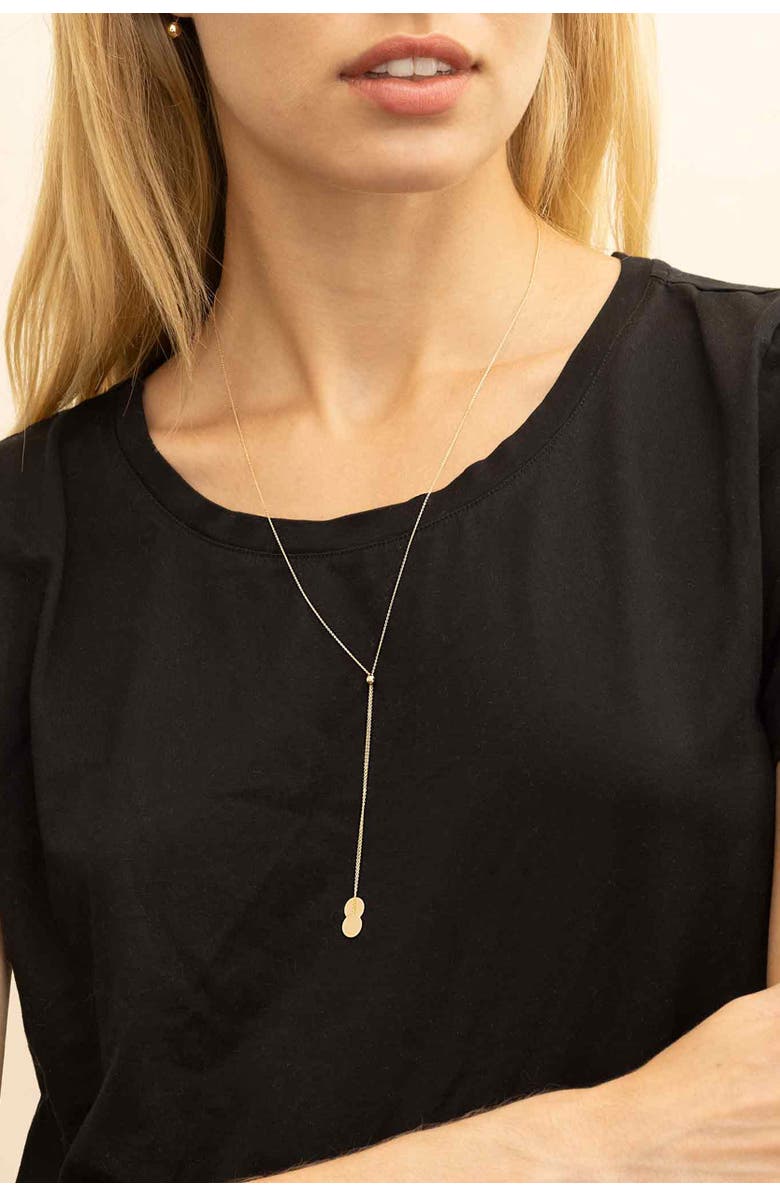 Oradina 14K Gold Manhattan Lariat Necklace, Alternate, color, Yellow Gold