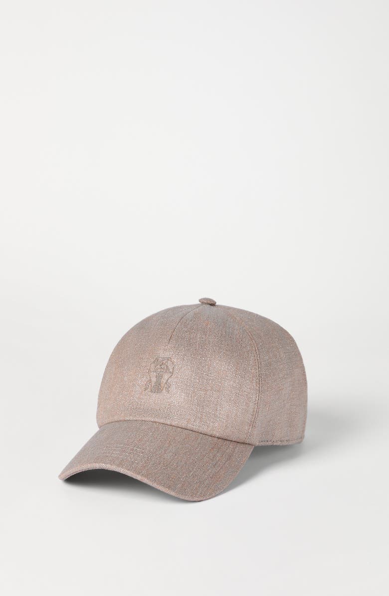 Brunello Cucinelli Baseball cap with logo, Alternate, color, Beige