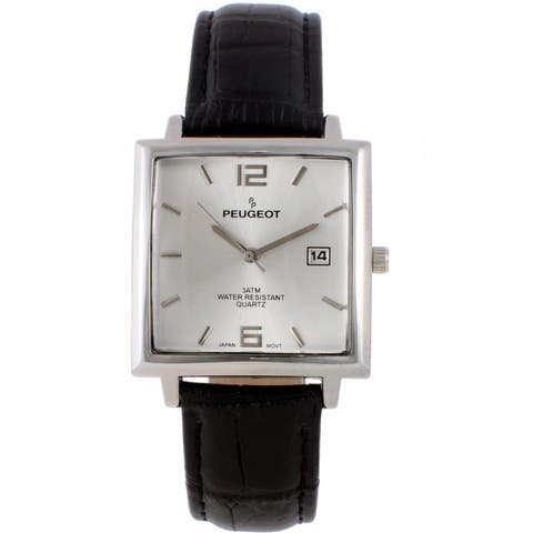 Modern Square Calendar Leather Watch - 35MM
