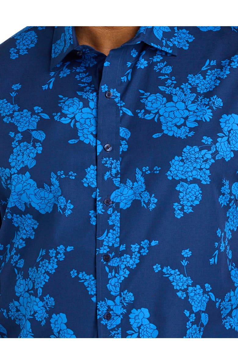 Synrgy by DXL Big & Tall Tonal Floral Sport Shirt V3, Alternate, color, Blue