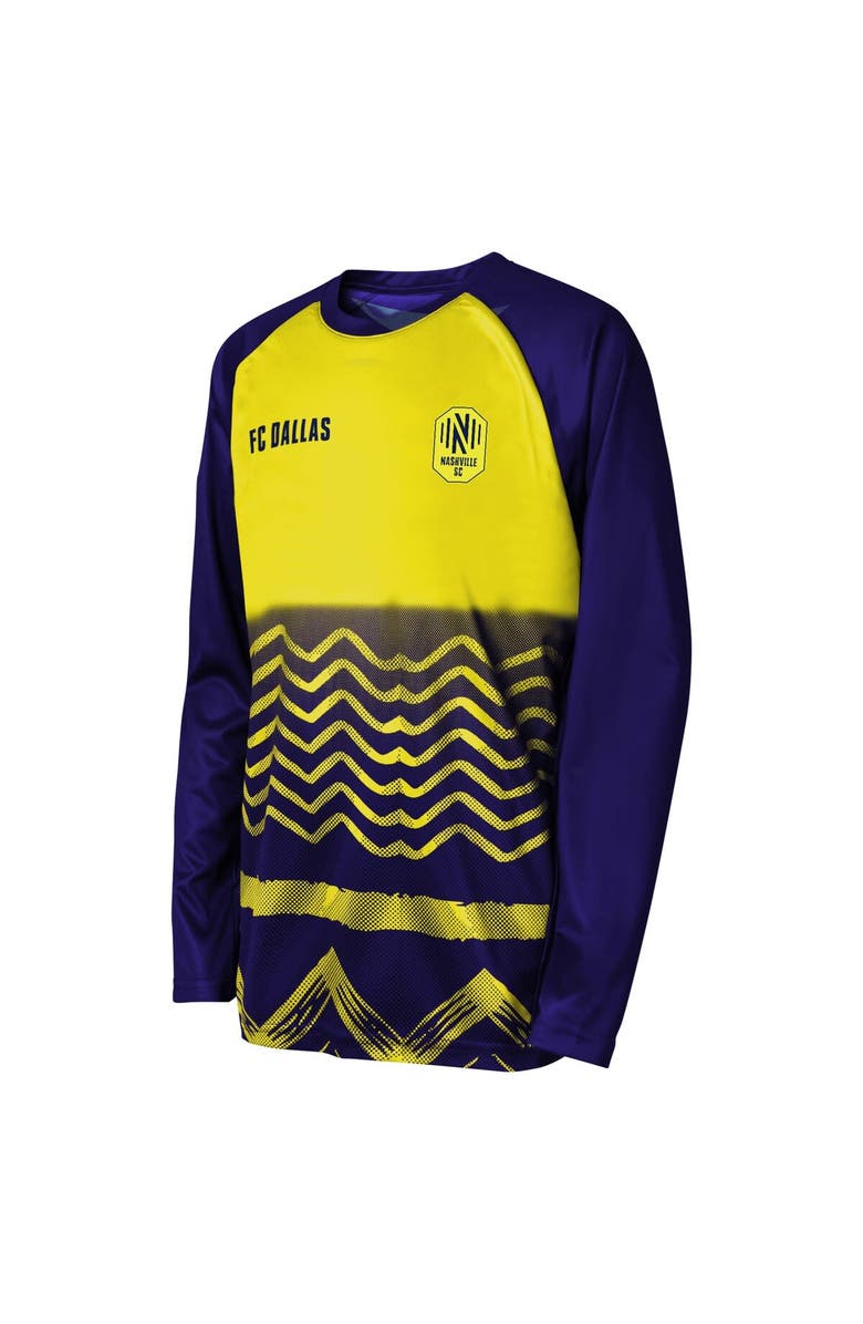 Outerstuff Youth Navy Nashville SC True Pioneer Raglan Long Sleeve T-Shirt, Alternate, color, 