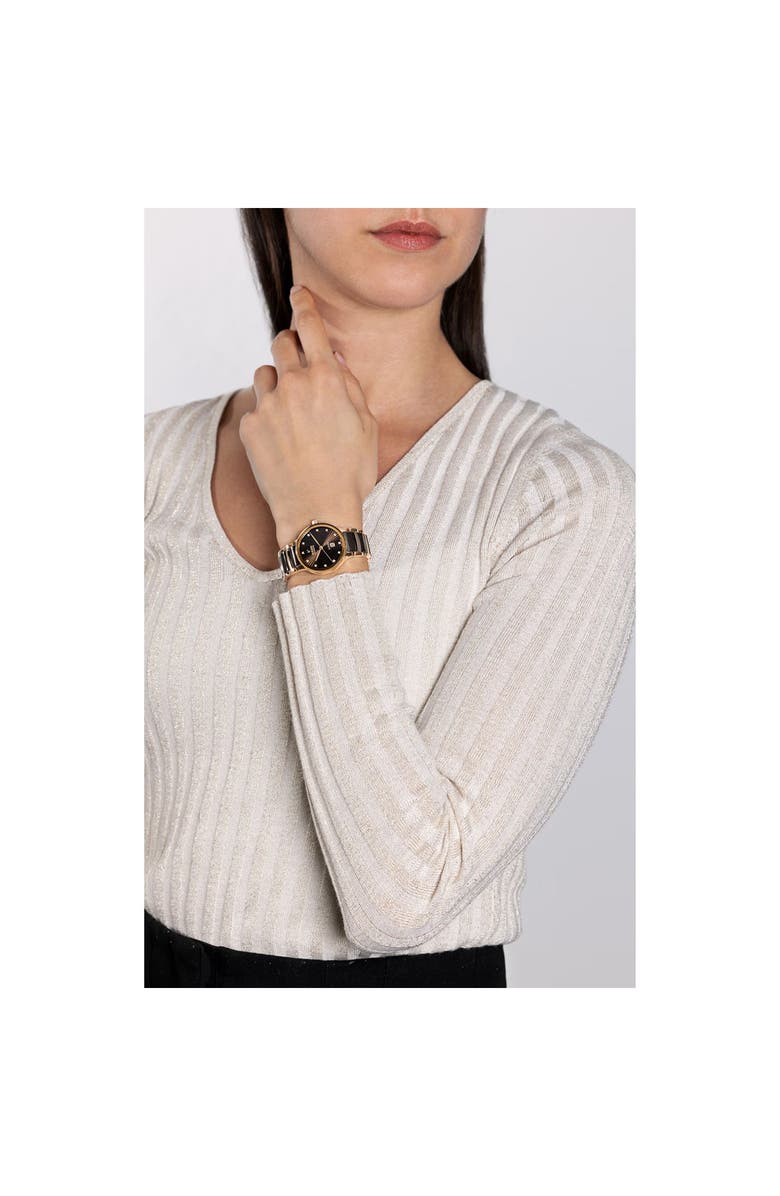 RADO Centrix Automatic Diamond Bracelet Watch, 30.5mm, Alternate, color, Brown