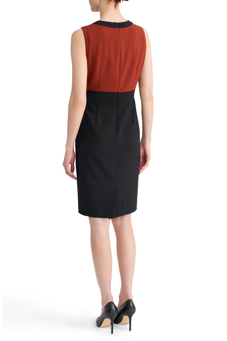 Sleeveless Sheath Dress, Alternate, color, SEPIA SPICE/ BLACK