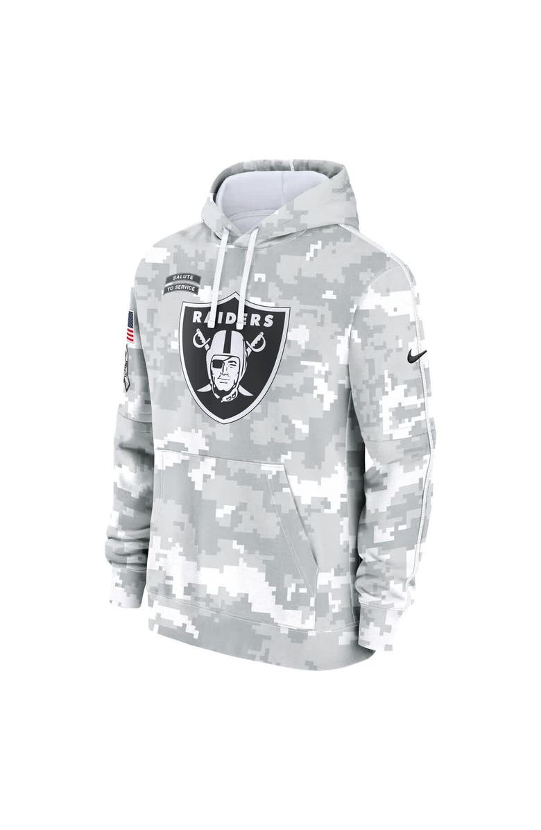 Nike Men's Nike Arctic Camo Las Vegas Raiders 2024 Salute to Service Club Fleece Pullover Hoodie, Alternate, color, 